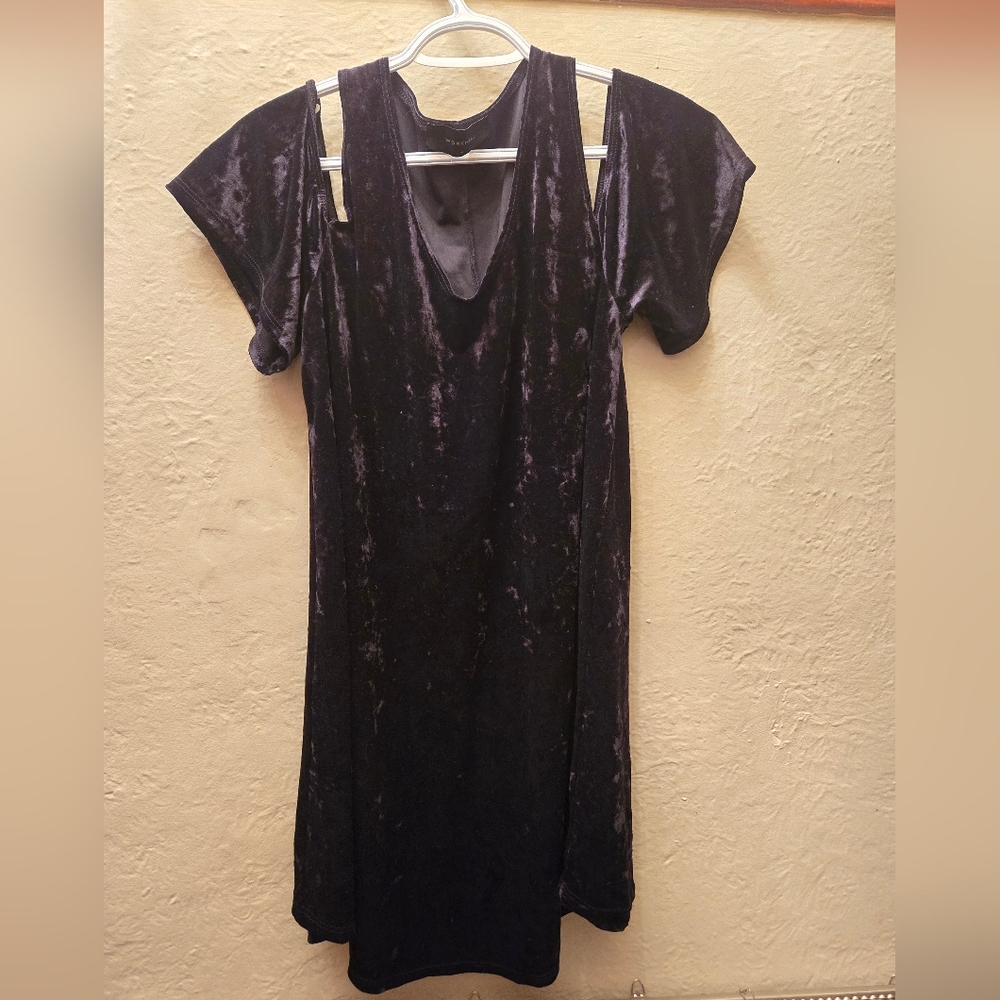 🖤 Gothic Velvet Cut-Out Dress | Y2K Dark Academia | M